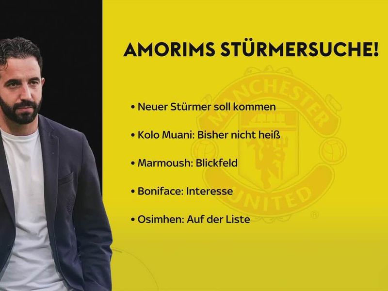 Manchester United ist mit ihrer Besetzung im Sturmzentrum (Hojlund und  Zirkzee) nicht zufrieden und beschäftigt sich nach Sky Informationen mit  einem neuen Mann für die wichtige Position. Mehrere ...