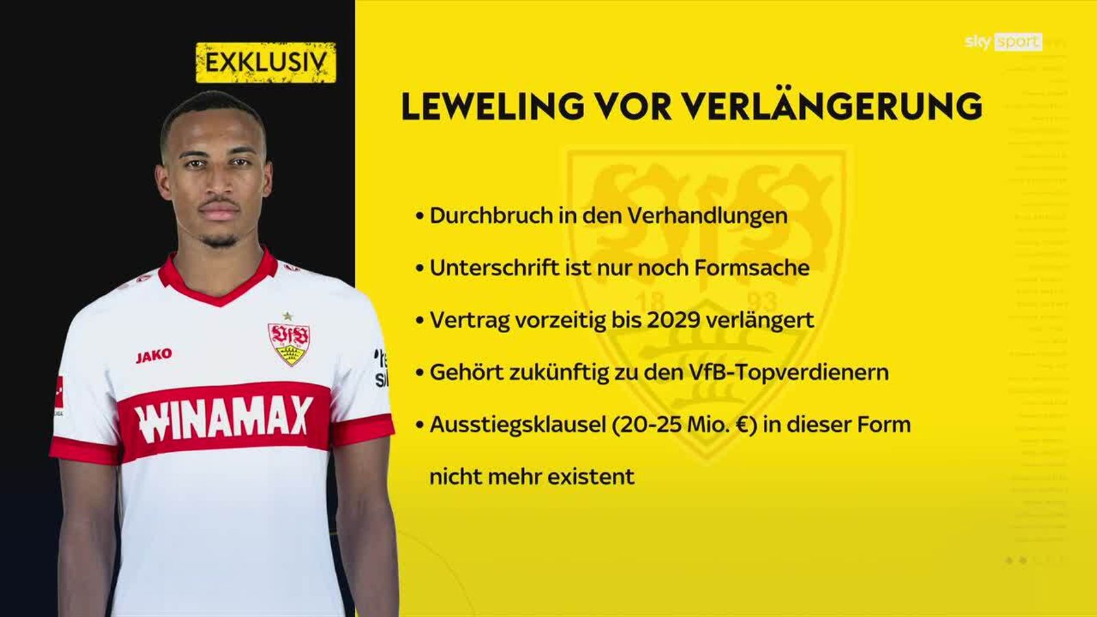 Leweling vor Verlängerung beim VfB Stuttgart - Sky Info | Fußball News