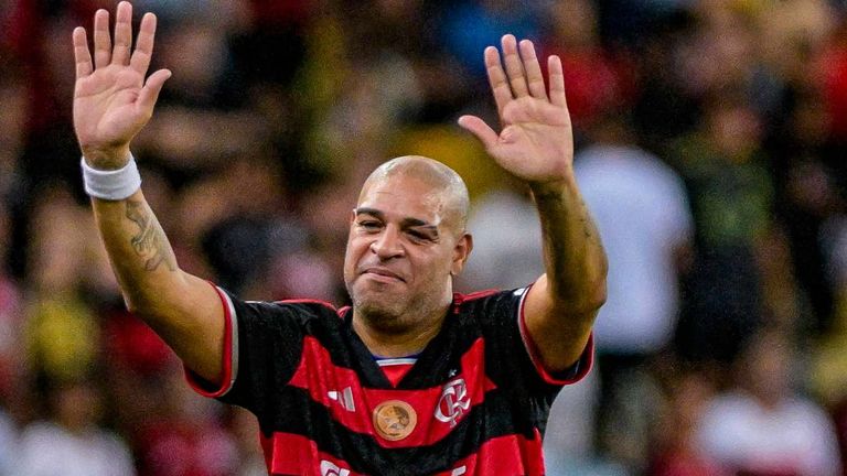 Adriano bei seinem Abschiedsspiel am 15. Dezember im Maracana-Stadion.