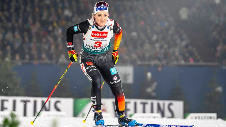 Anna Weidel bei der Biathlon-Party auf Schalke.