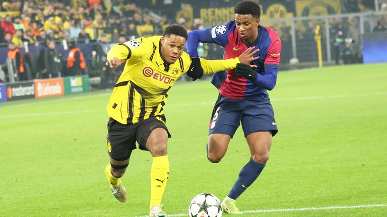 Borussia Dortmund gegen den FC Barcelona.