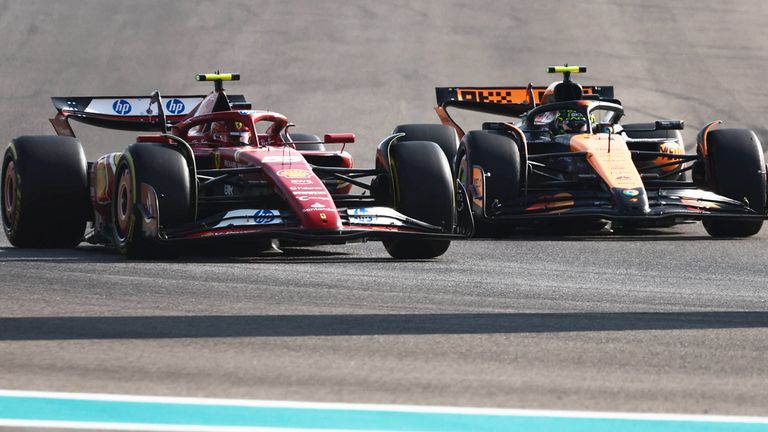 McLaren (r.) und Ferrari kämpfen in Abu Dhabi noch um die Konstrukteurs-WM.