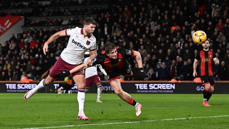 West Ham United hat den Sieg beim AFC Bournemouth verpasst.