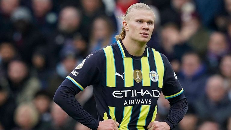 Erling Haaland steckt mit Machester City in der Krise.