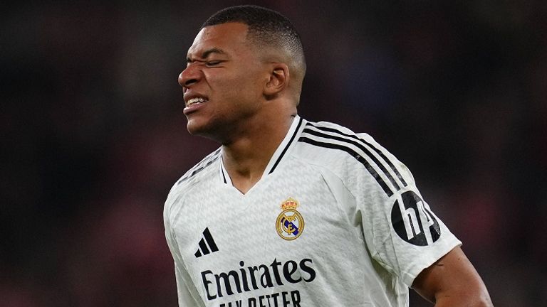 Real-Superstar Kylian Mbappe ärgert sich.