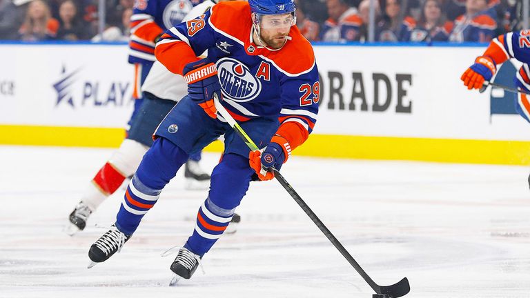 Leon Draisaitl in Aktion für seine Edmonton Oilers.