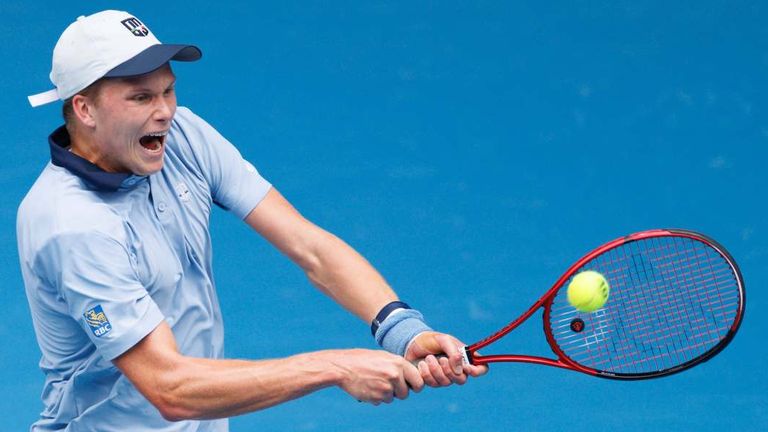 Jenson Brooksby bei den Australian Open 2023.