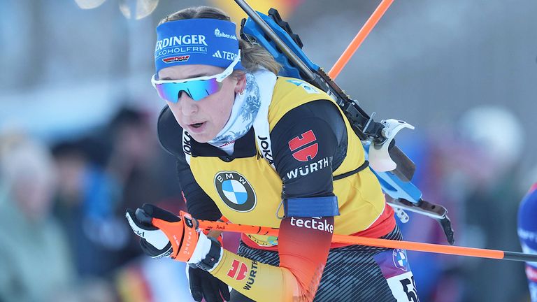 Franziska Preuß läuft in Ruhpolding aufs Podest.