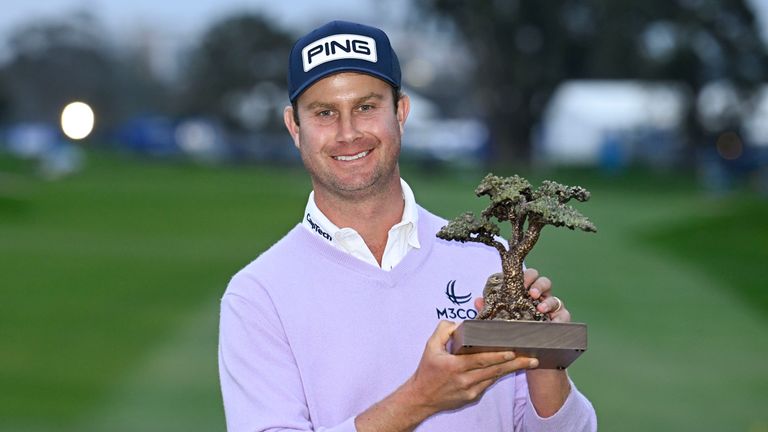 Der Sieger Harris English am Finaltag der Farmers Insurance Open der PGA Tour.