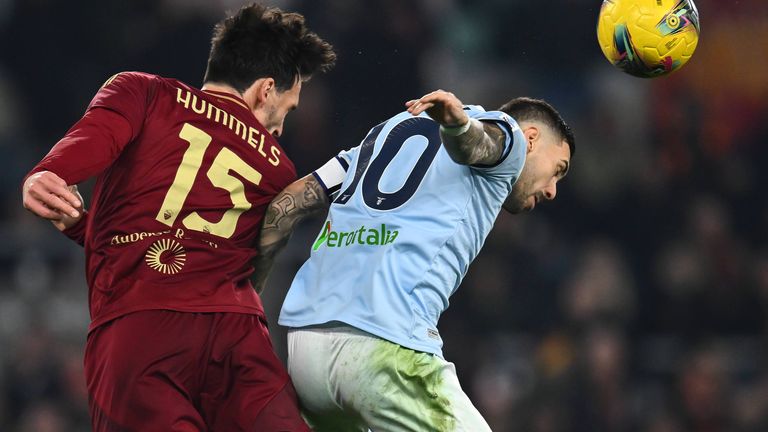 Mats Hummels siegt mit der Roma gegen Lazio. 