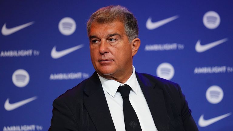 Sieht sich aktuell viel Gegenwind gegenüber: Barca-Boss Joan Laporta