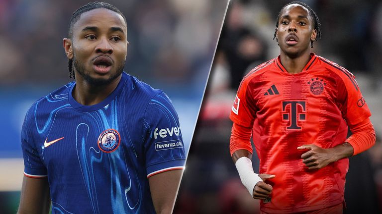 Kommt es zum spektakulären Tausch zwischen Chelsea Christopher Nkunku (l.) und Bayerns Mathys Tel (r.)?