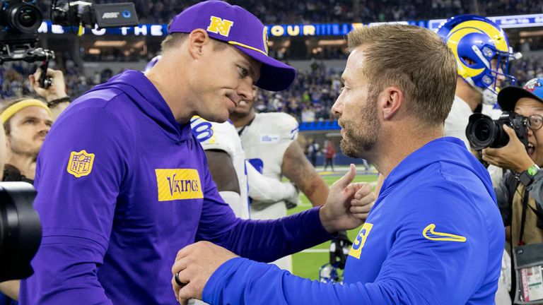 Rams-Cheftrainer Sean McVay und Minnesotas Coach Kevin O'Connell treffen nicht in Los Angeles, sondern in Arizona aufeinander. 