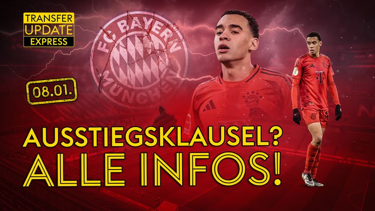 Transfer Update Express vom 08.01.2024: Musiala verzichtet bei neuem Vertrag auf Millionen - Marmoush & Manchester City: Es laufen Verhandlungen! Das ist der Stand bei den Vertragsverlängerungen von Davies und Müller – Das und mehr heute in Transfer Update - die Show.