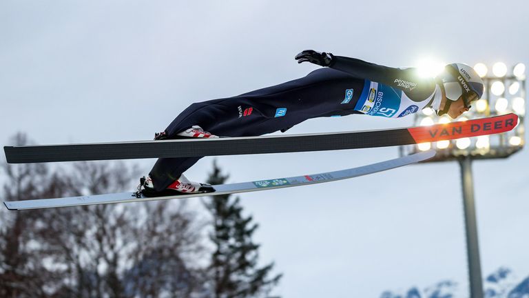 Andreas Wellinger bei der Vierschanzentournee in Bischofshofen.