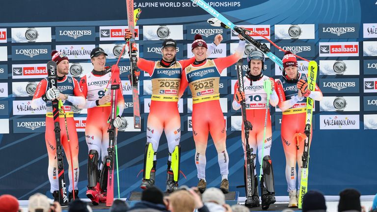 Schweizer Dominanz: Alle drei Medaillenränge gingen bei der WM-Premiere der Team-Kombination an die Eidgenossen.