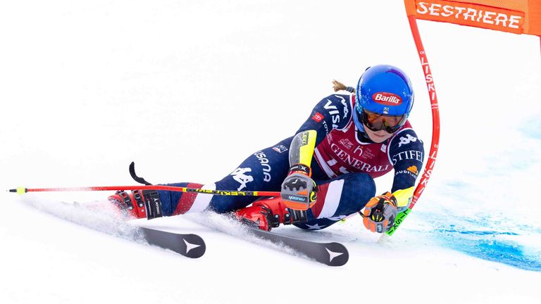 Mikaela Shiffrin enttäuscht im Riesenslalom in Sestriere.