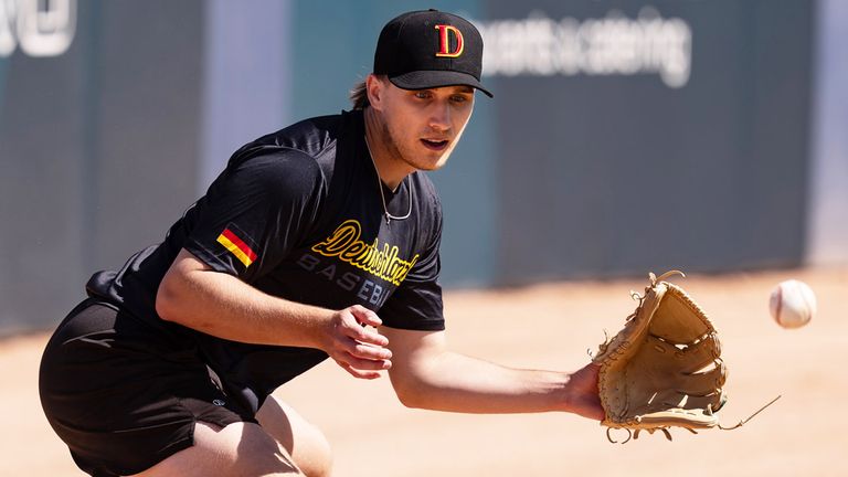 Jaden Agassi in Aktion für Deutschland.