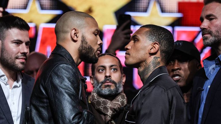 Der Staredown zwischen Eubank Jr. und Conor Benn endet in einer Ei-Attacke. Nun äußert sich der Mittelgewichtler zu  dem Vorfall.