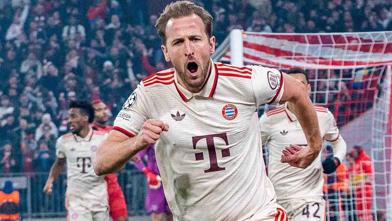 Harry Kane steht mit dem FC Bayern im Viertelfinale der Champions League.