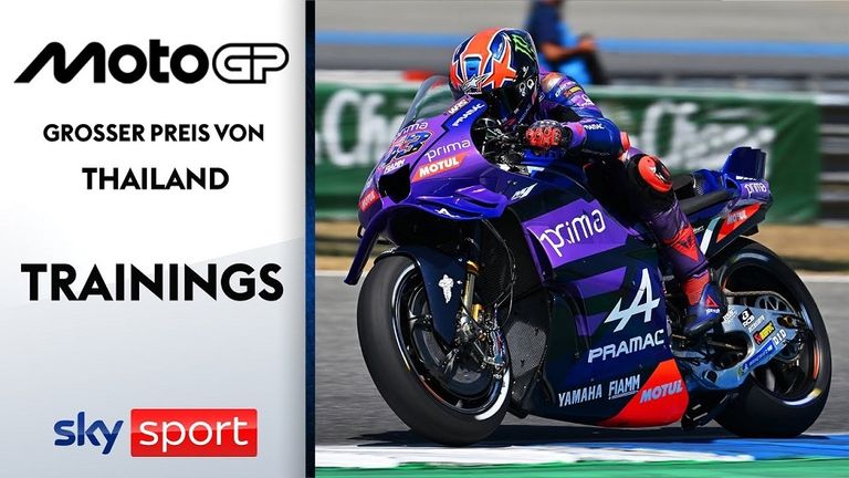 Viel Spaß mit den Highlights aller Trainings der MotoGP, Moto2 und Moto3 beim Thailand GP auf dem Chang International Circuit in Buriram im 1. Lauf der MotoGP-Saison 2025 auf Sky Sport!