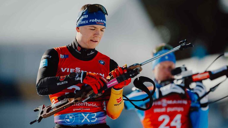 Justus Strelow ist im Einzel-Wettkampf auf der Pokljuka als bester Deutscher auf Rang sieben gelaufen.