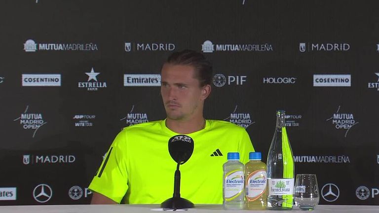 Alexander Zverev nach seinem Aus im Achtelfinale der Madrid Open.