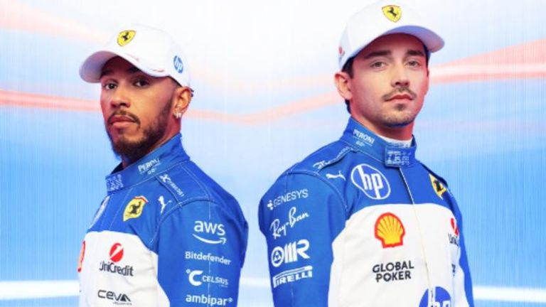 Charles Leclerc und Lewis Hamilton laufen beim Miami-GP in ungewohnten Farben auf. 