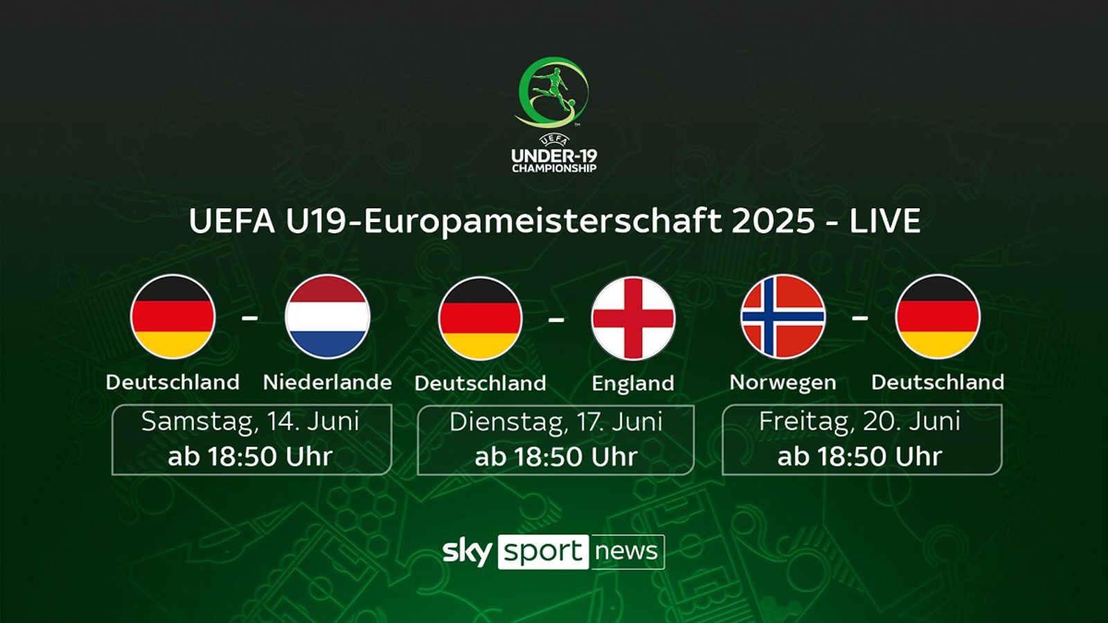 Deutschland U19: EM-Vorbereitung LIVE – Alle Länderspiele im TV & Stream auf Sky Sport!