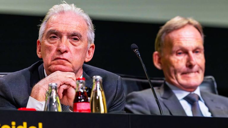 Dr. Reinhard Lunow (l.) möchte neuer BVB-Präsident werden und hat Hans-Joachim Watzke den Kampf angesagt.