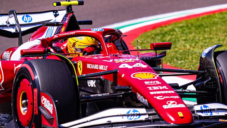 Lewis Hamilton (Ferrari) in Imola.