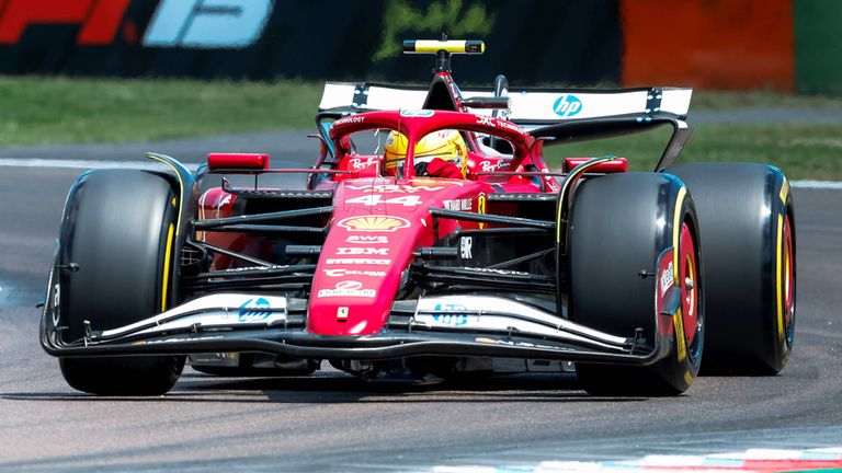 Lewis Hamilton (Ferrari) in Imola.