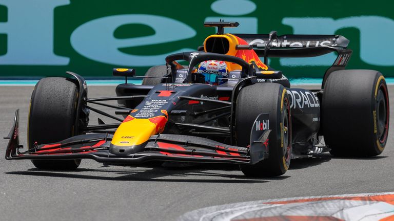 Max Verstappen (Red Bull) schnappt sich die Sprint-Pole in Miami.