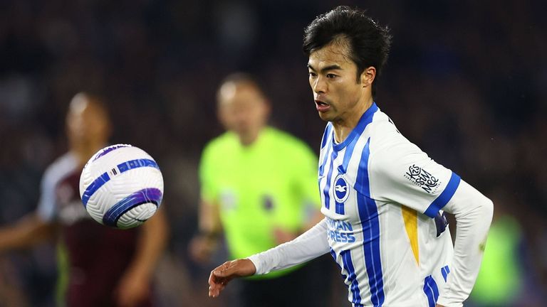 Kaoru Mitoma hat bei Brighton & Hove Albion noch einen Vertrag bis 2027.