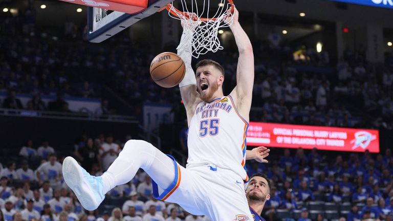 Isaiah Hartenstein fehlt mit OKC nur noch ein Sieg, um die nächste Runde zu erreichen.