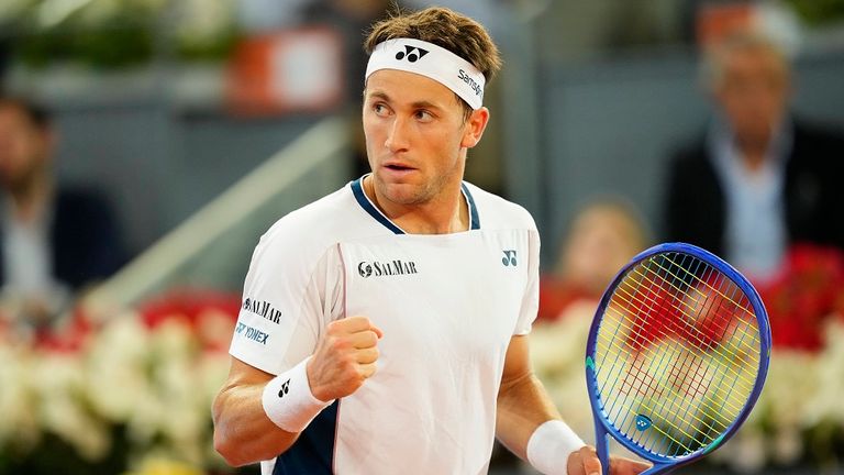 Casper Ruud steht beim ATP-Masters von Madrid im Finale.