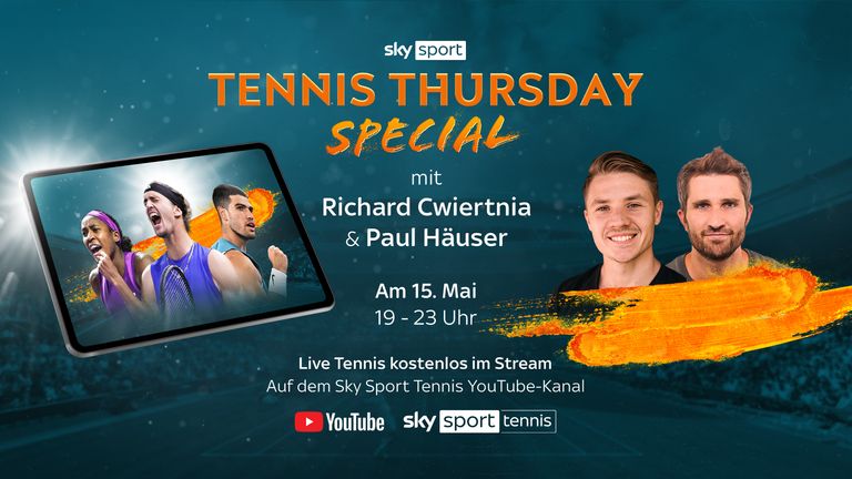 Live-Übertragung der ATP-Viertel- und Halbfinals aus Rom mit Sky Sport. Diesmal mit Paul Häuser und Richard Cwiertnia