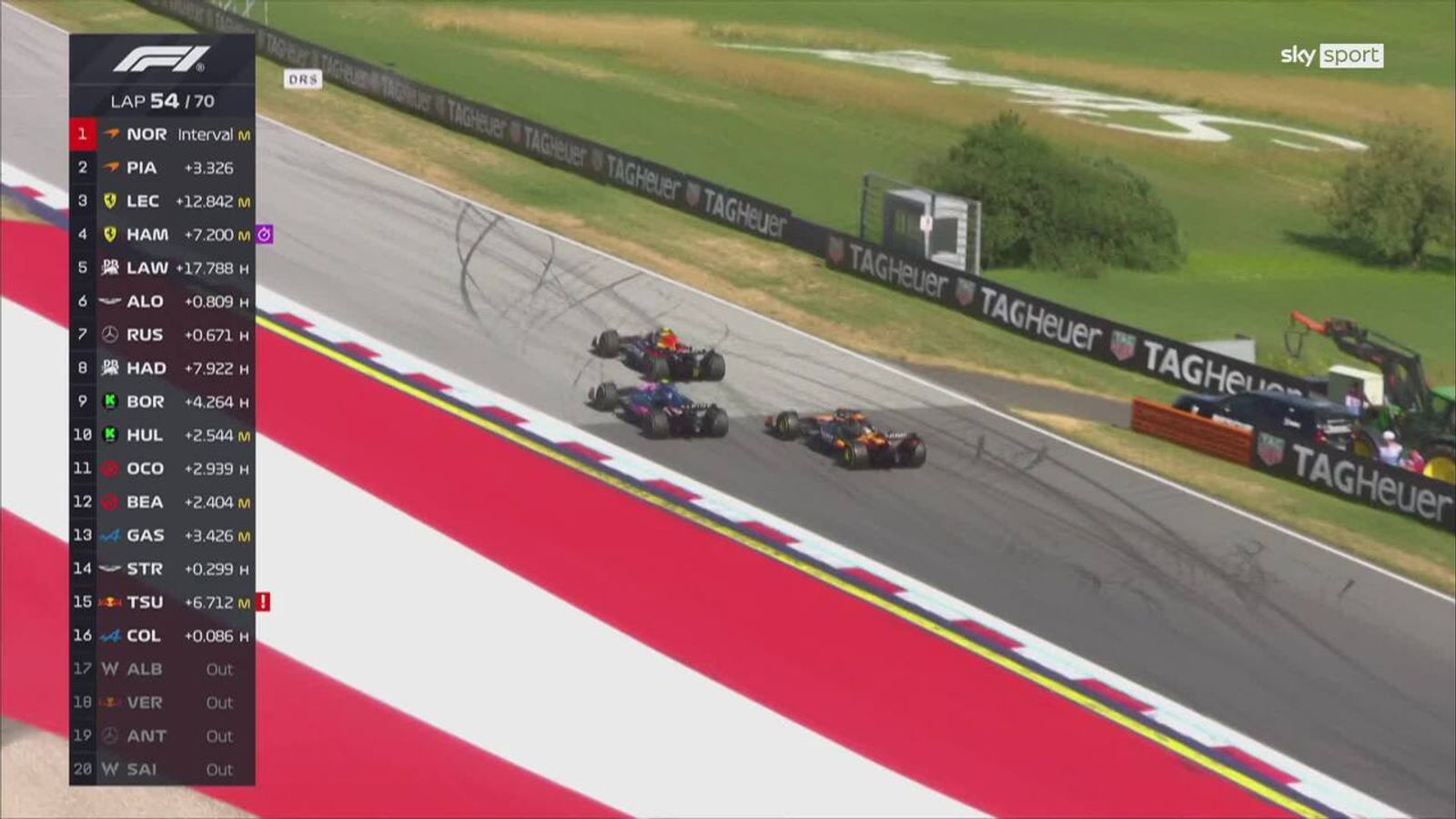 Keine Seitenspiegel? Colapinto räumt fast Piastri ab | In-Race Video ...