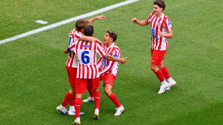 Atletico Madrid jubelt über das 2:1 gegen Seattle Sounders FC.