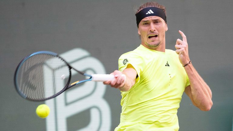 Alexander Zverev beim ATP-Turnier in Halle.