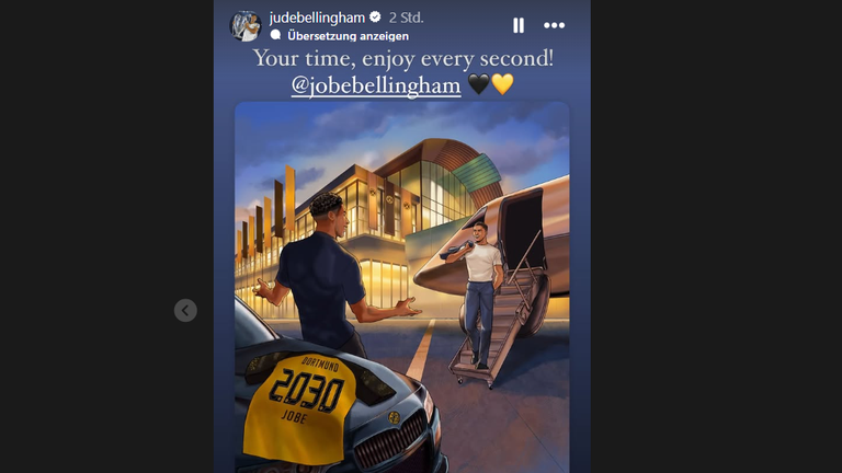 Jude Bellingham widmet seinem Bruder gleich mehrere Instagram-Storys. 