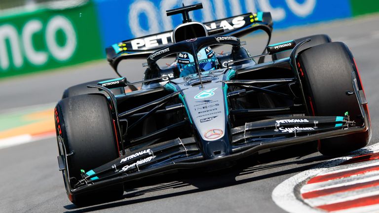 George Russell (Mercedes) startet in Kanada von der Pole.