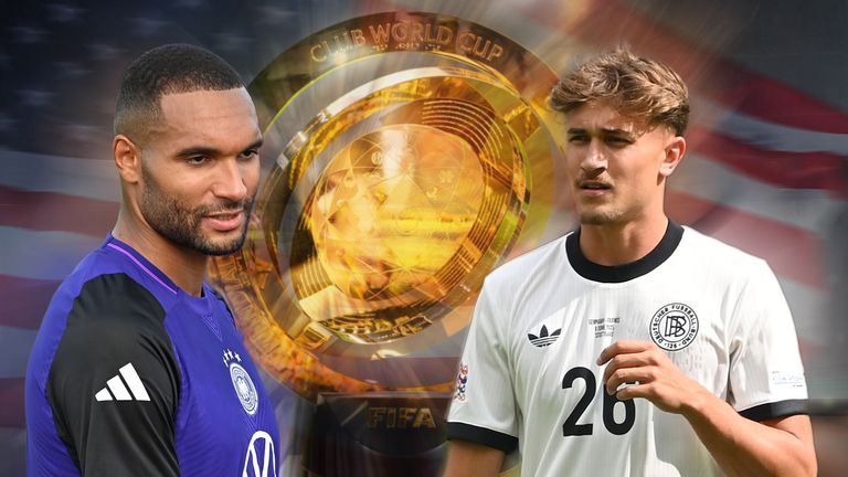 Jonathan Tah und Tom Bischof werden beim FC Bayern vorgestellt.