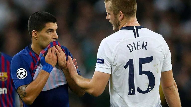 Nach mehreren Beißattacken soll sich Barcelonas Luis Suarez (l.) 2014 angeblich schriftlich verpflichtet haben, niemanden mehr zu beißen.