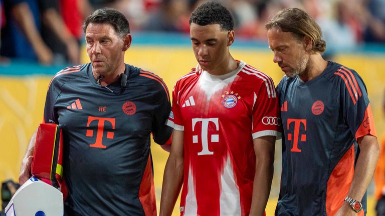 Jamal Musiala hat sich gegen Boca womöglich erneut verletzt.
