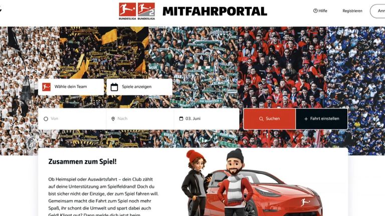 Z'sammrücken - Fahrgemeinschaften zu Bundesliga-Spielen 