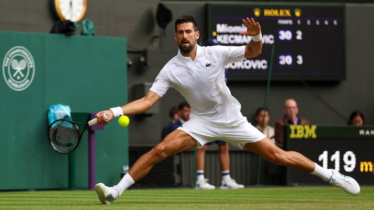 Novak Djokovic zieht ins Wimbledon-Achtelfinale ein.