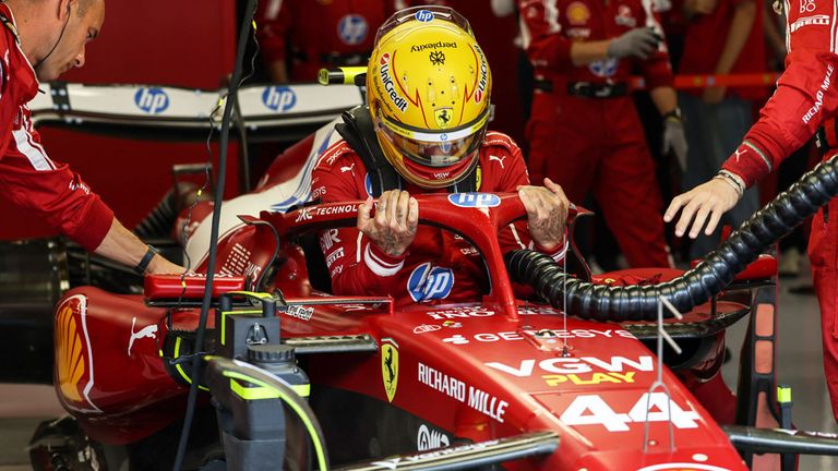 Lewis Hamilton (Ferrari) erlebt in Belgien bislang ein Wochenende zum Vergessen.