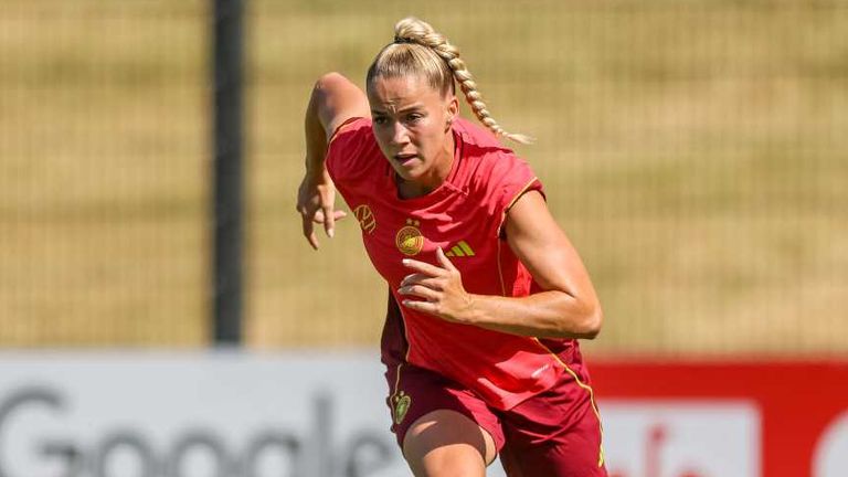 Giulia Gwinn bereitet sich im Training auf die Europameisterschaft 2025 vor.