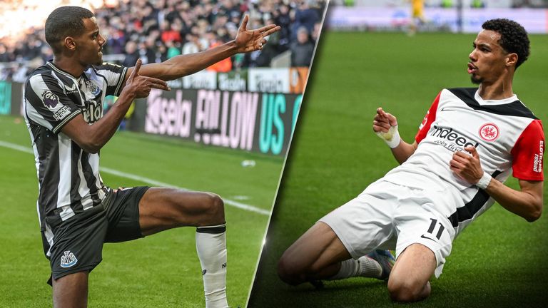 Alexander Isak (l.) und Hugo Ekitike sind heiß begehrt auf dem Transfermarkt.